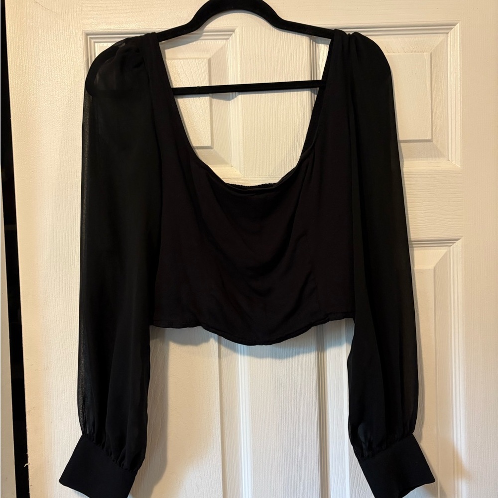 Black Women's Cropped Top